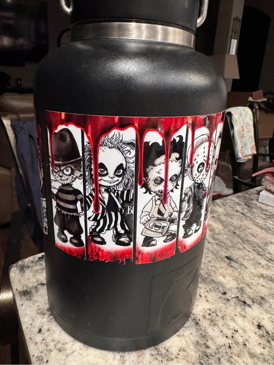 RTIC Other - RTIC HORROR THEMED Black Insulated Water Bottle with Horror Character Graphic